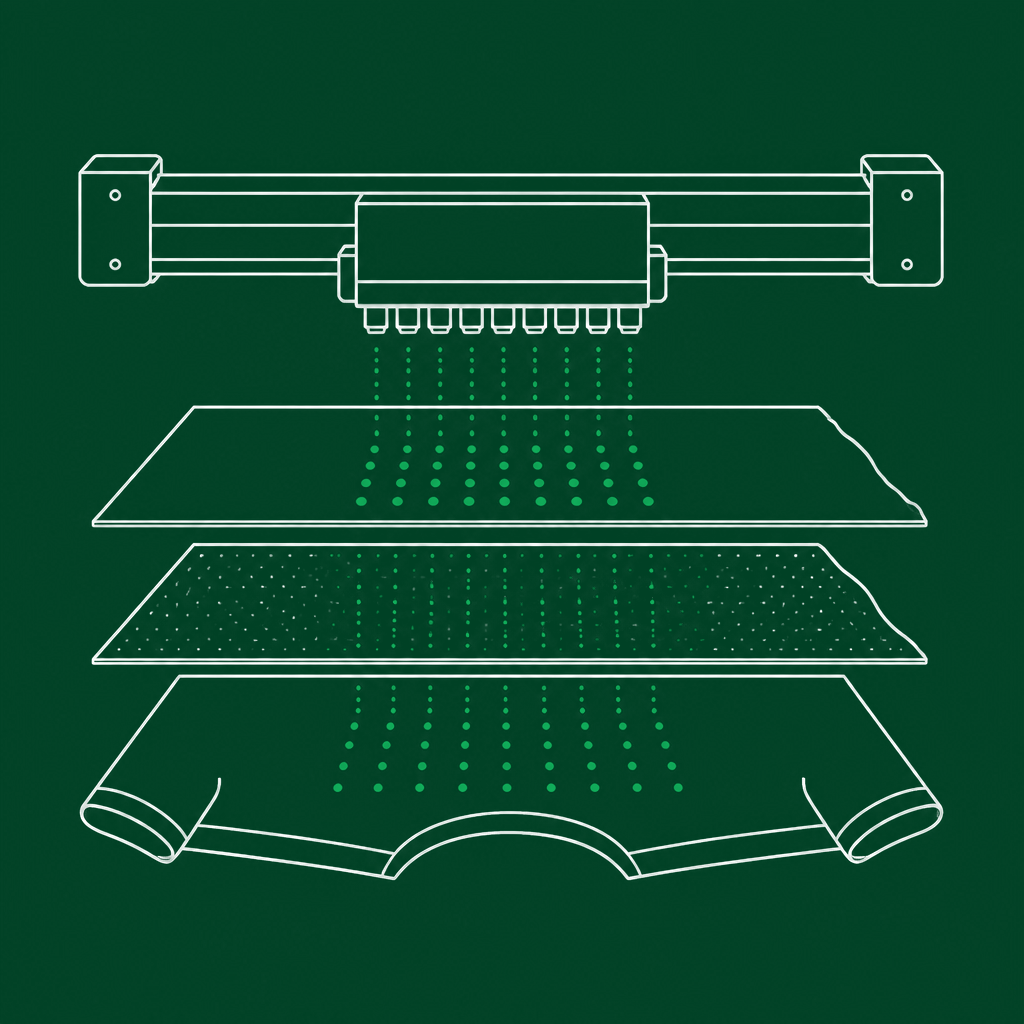 Ilustração da técnica DTF Têxtil