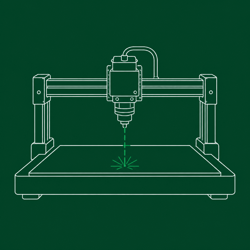 Ilustração da técnica Gravação a Laser