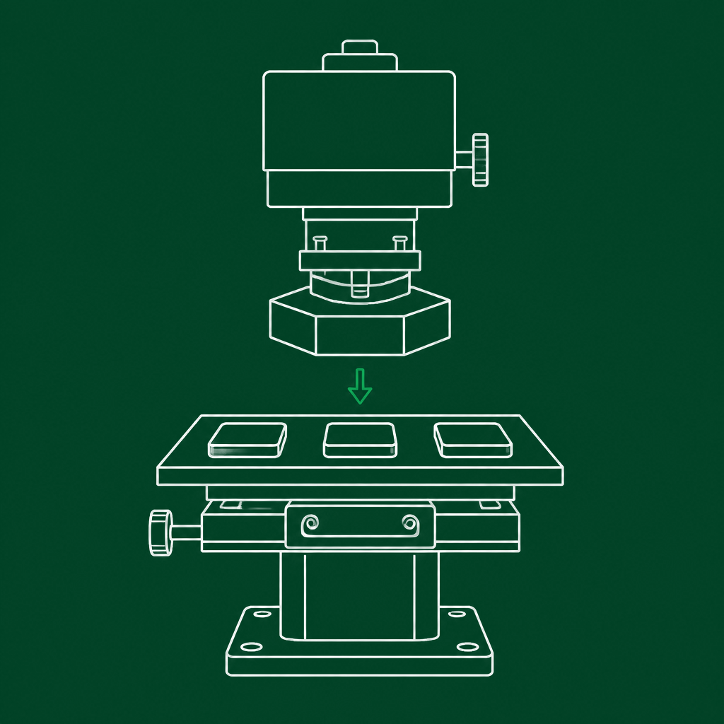 Ilustração da técnica Tampografia
